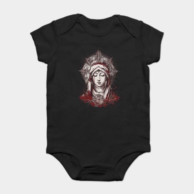 Sinlessness of Saint Mary Baby Bodysuit by animegirlnft